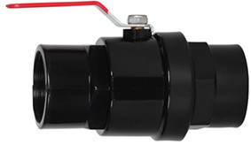 Άρδευση 40mm βαλβίδα σφαιρών PVC 2 κομμάτι 1/2»» μέγεθος σε 4 που προσαρμόζεται