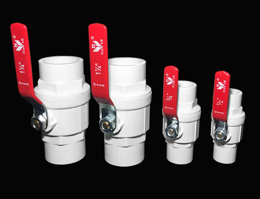 Άρδευση 40mm βαλβίδα σφαιρών PVC 2 κομμάτι 1/2»» μέγεθος σε 4 που προσαρμόζεται