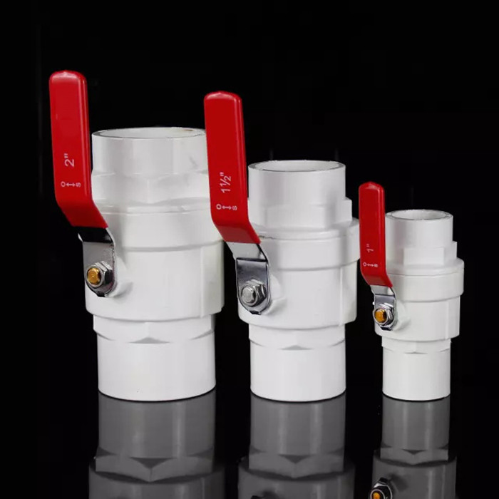 Πλαστική 145psi πίεση βαλβίδων σφαιρών λαβών χάλυβα υψηλού PVC